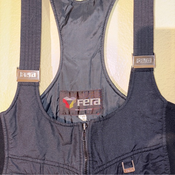 Fera Pants - Fera Womens Black Ski Snow Pants Overalls Bib Medium Size 10 Vintage